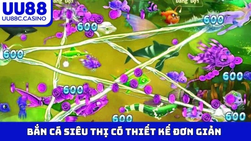 Bắn Cá Siêu Thị có thiết kế đơn giản