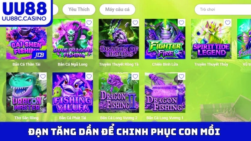 Đạn tăng dần để chinh phục con mồi