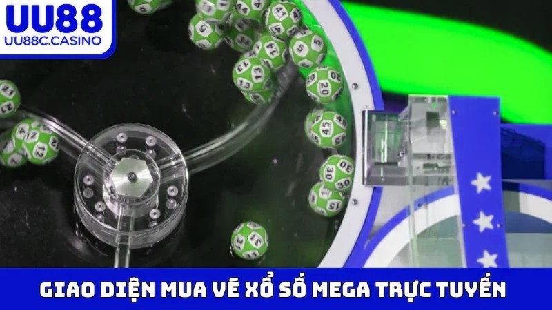 Giao diện mua vé Xổ Số Mega trực tuyến