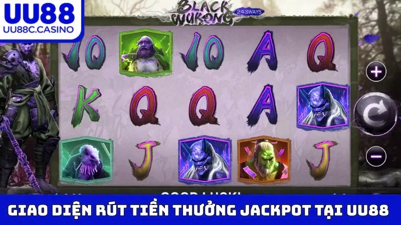 Giao diện rút tiền thưởng Jackpot tại mvp999