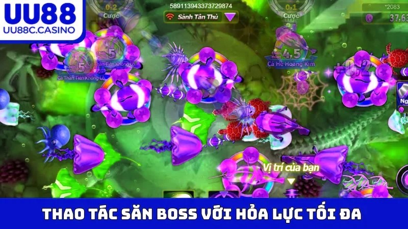 Thao tác săn Boss với hỏa lực tối đa