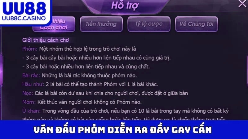Ván đấu Phỏm diễn ra đầy gay cấn