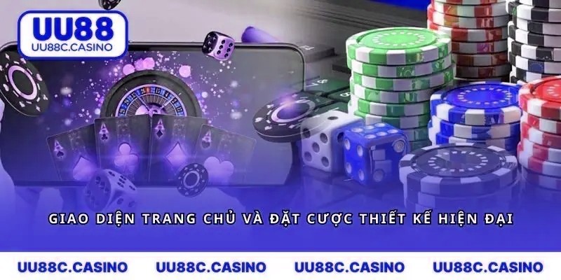 Giao diện trang chủ và đặt cược thiết kế hiện đại